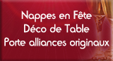 boutique en ligne de création de porte alliances originaux et deco de table de fete